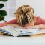 student battling with year-end fatigue